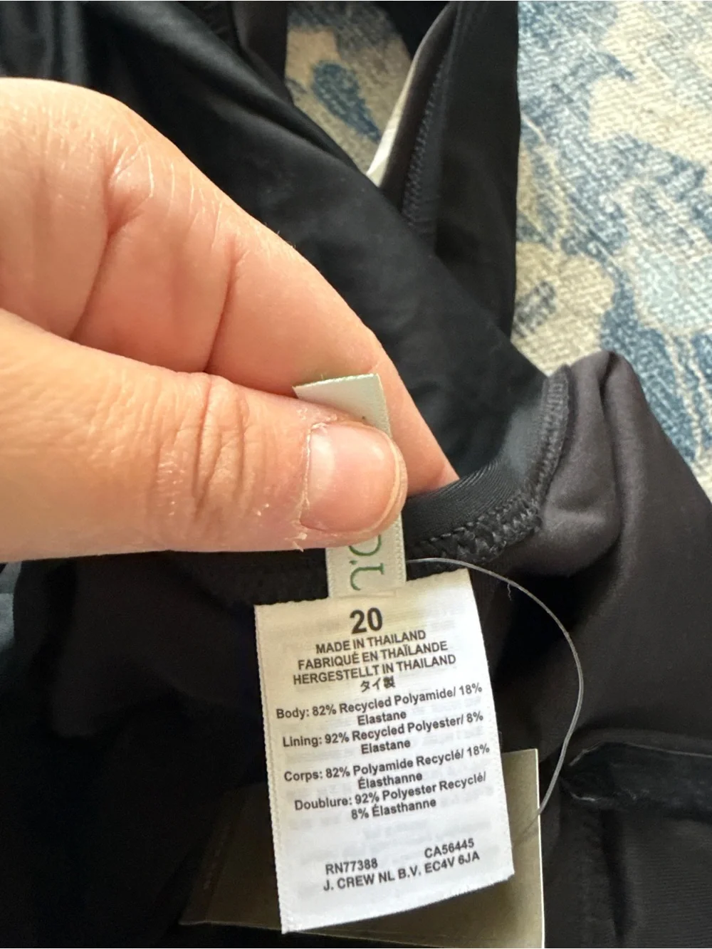 J. Crew Black One-Piece Swimwear with Front Keyhole
